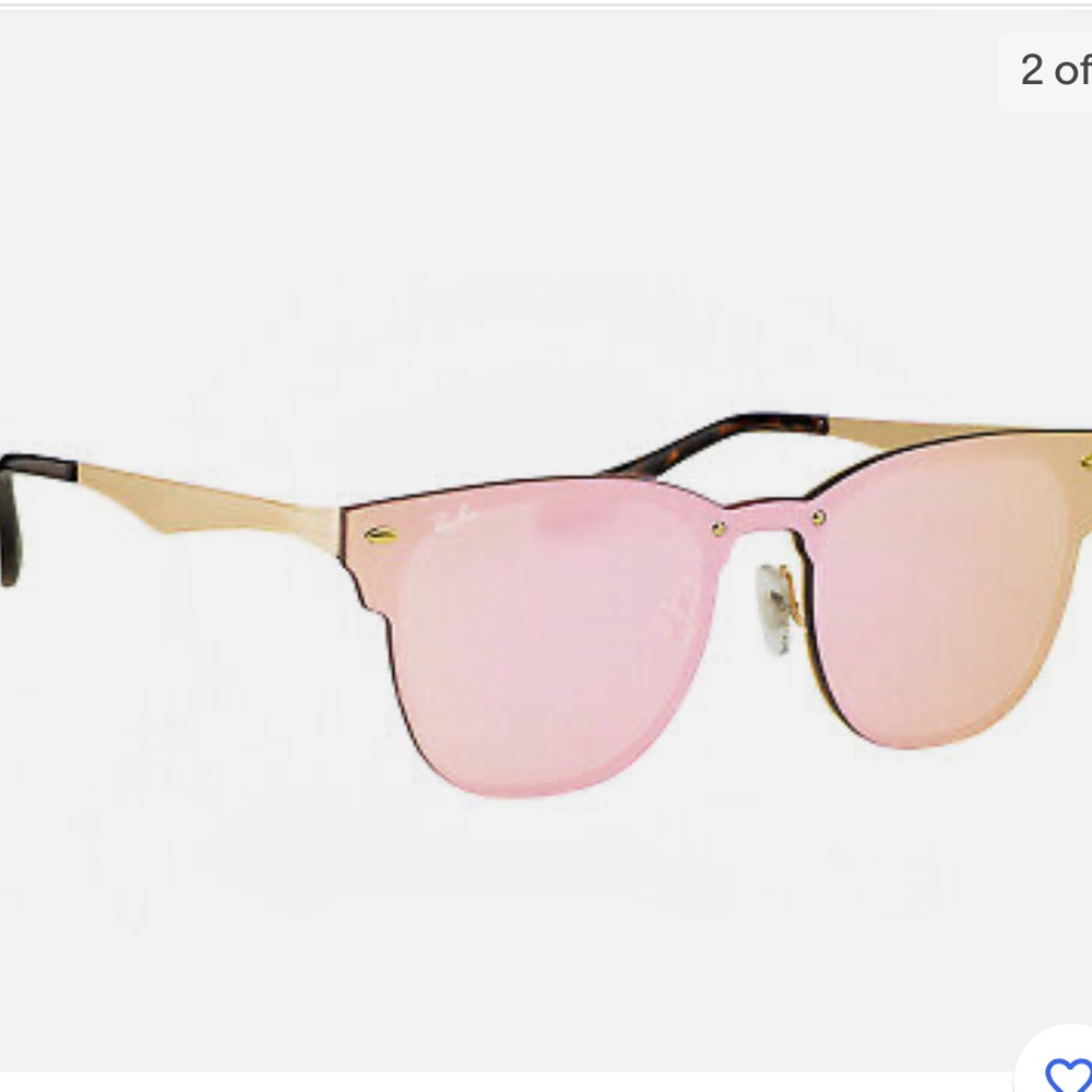 Ray Ban Blaze Clubmaster Pink Mirrored Sunglasses